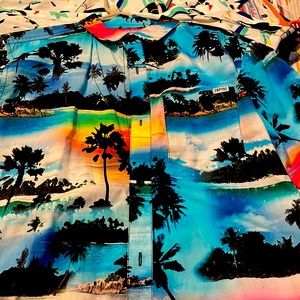 Mens short sleeve button-up